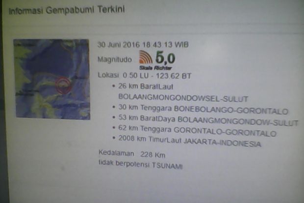 Gempa Guncang Gorontalo...