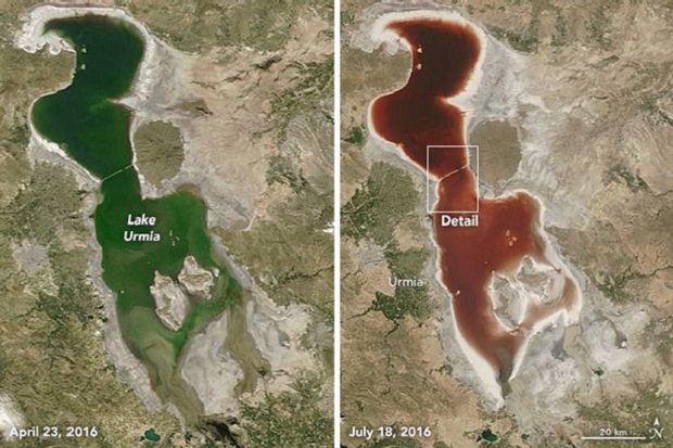 Warna Danau di Iran...