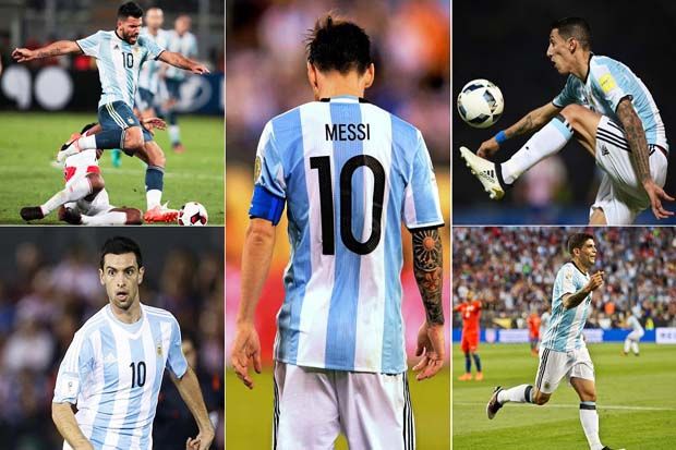 Messi dan Pemain Timnas...