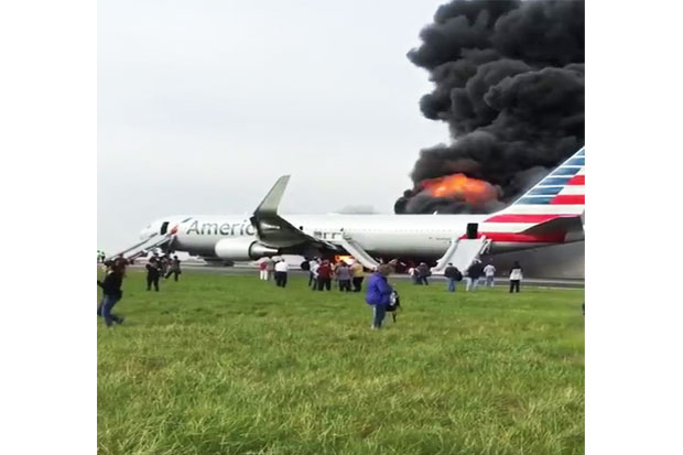 American Airlines Burned...