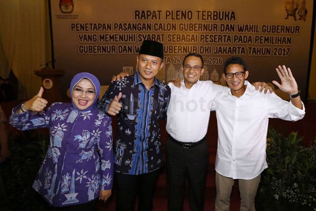 Agus-Sylvi dan Anies-Sandi...