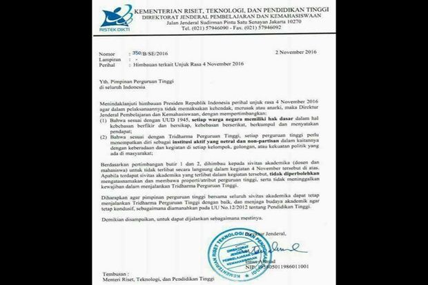 Kemenristek Dikti Imbau...