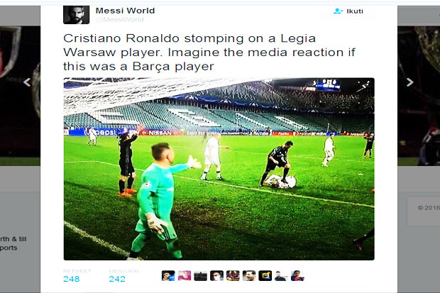Ronaldo Accused Stamping...