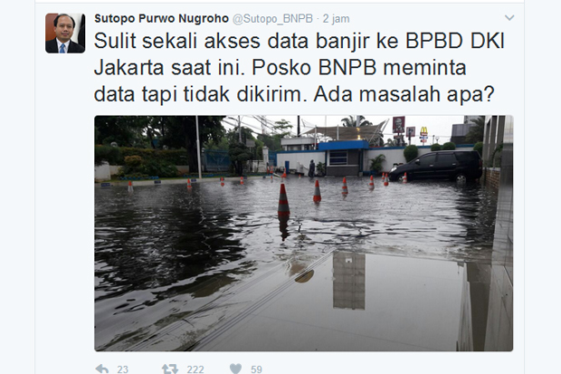 Dikritik BNPB, BPBD...