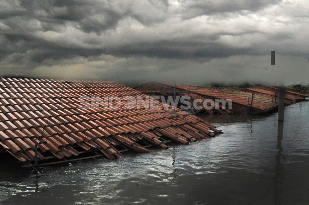 Tanggul Sungai Jebol,...