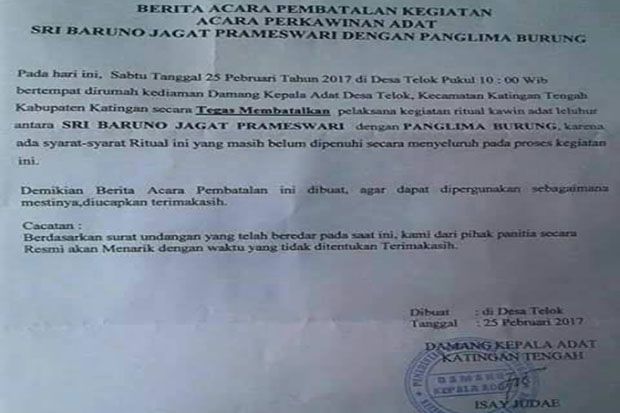 Ini Dia Surat Pembatalan...