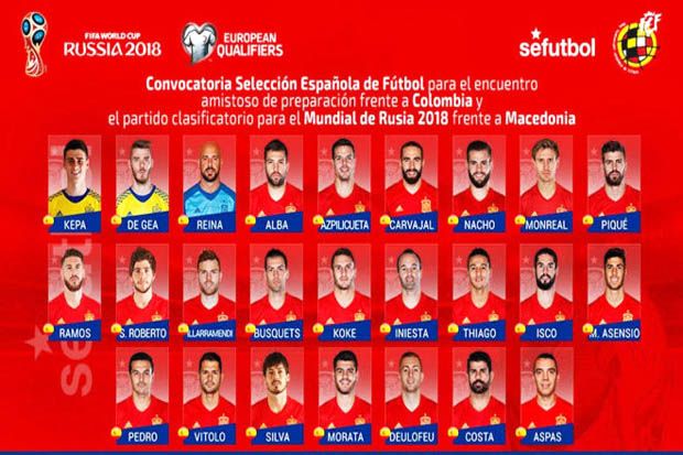 Spanyol Umumkan Skuat...