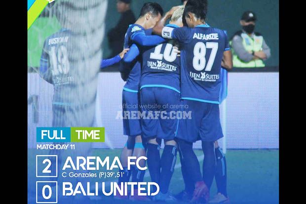 Hasil Arema vs Bali...