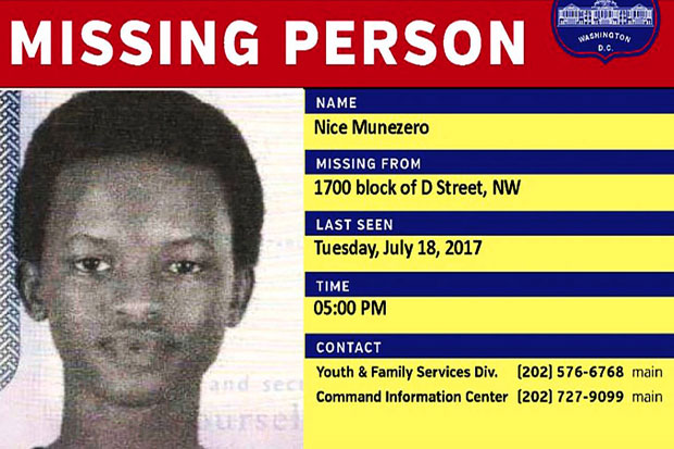 Missing in US, Burundi...