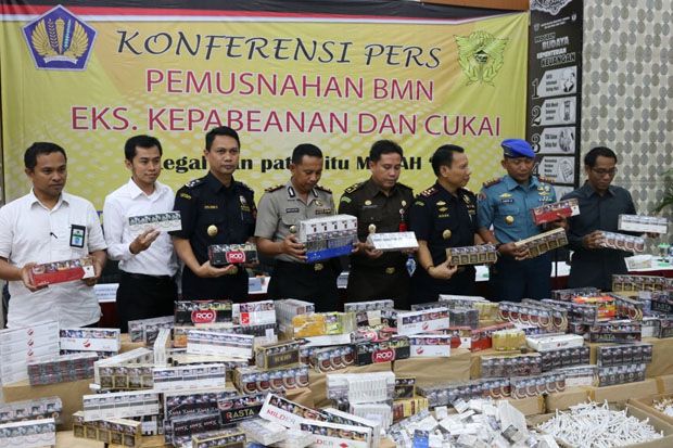 Bea Cukai Sidoarjo Musnahkan...