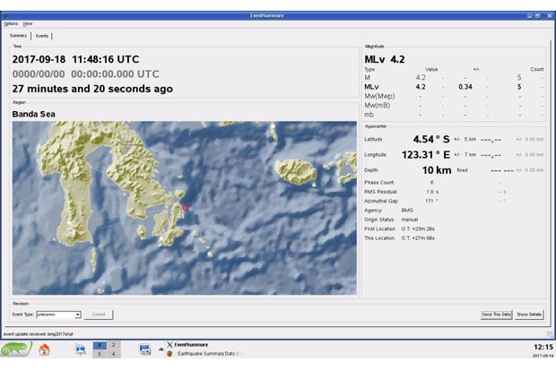 Gempa Bumi 4,2 SR Guncang...