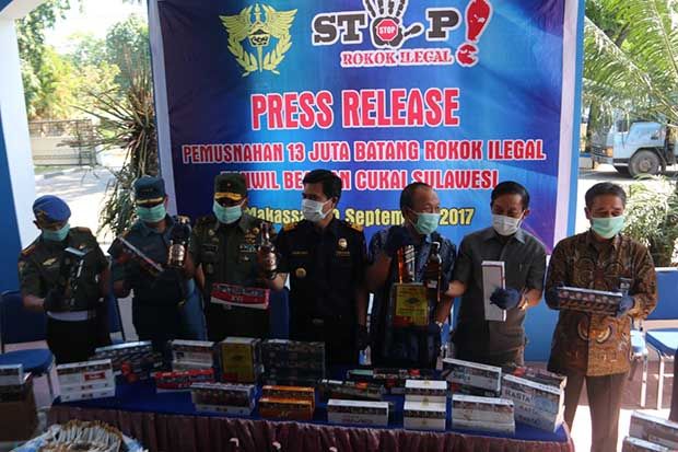 Bea Cukai Sulawesi Musnahkan...