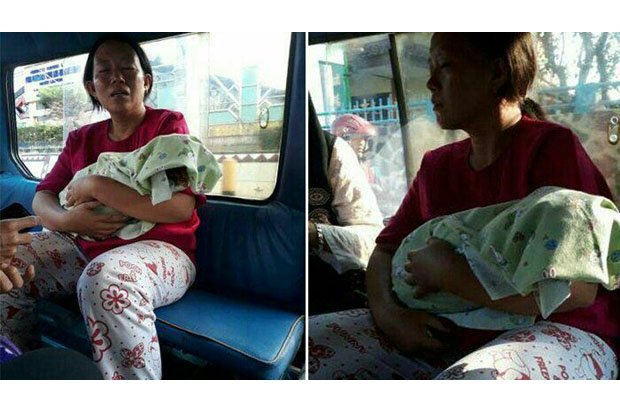 Bayi Dibawa Pakai Angkot,...
