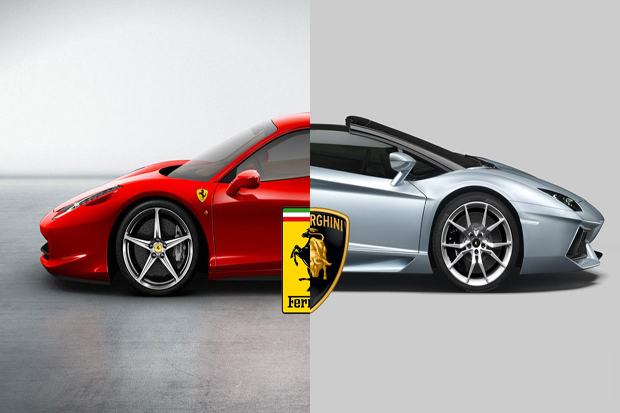 Lamborghini dan Ferrari...