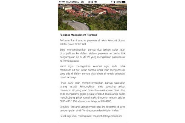 Fasilitas Air Bersih...