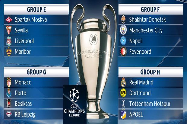 Grup E-H Liga Champions...