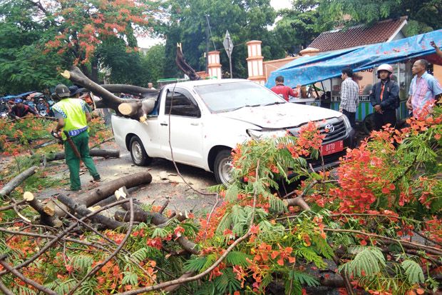 Hujan Lebat, Mobil Dinas...