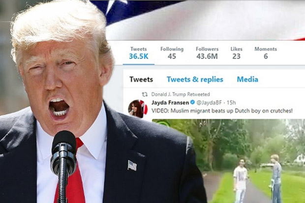 Aksi Trump Retweet Video...
