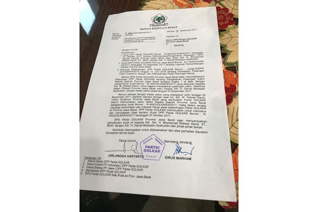 Golkar Jabar Sudah Terima...