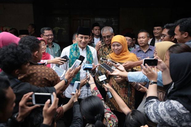 Temui Khofifah, Sandiaga...
