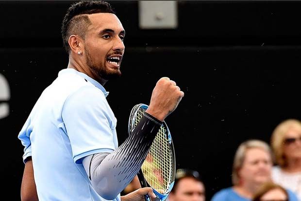 Kyrgios Usir Juara Bertahan