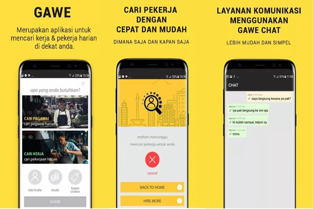 Gawe, Aplikasi Bantu...