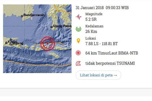 Gempa 5,2 SR Guncang...