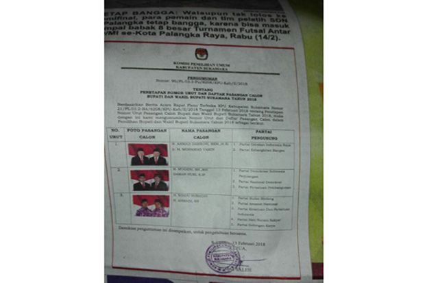 Ini Penjelasan KPU Sukamara...