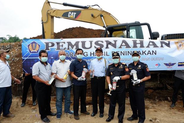 Bea Cukai Malang Musnahkan...
