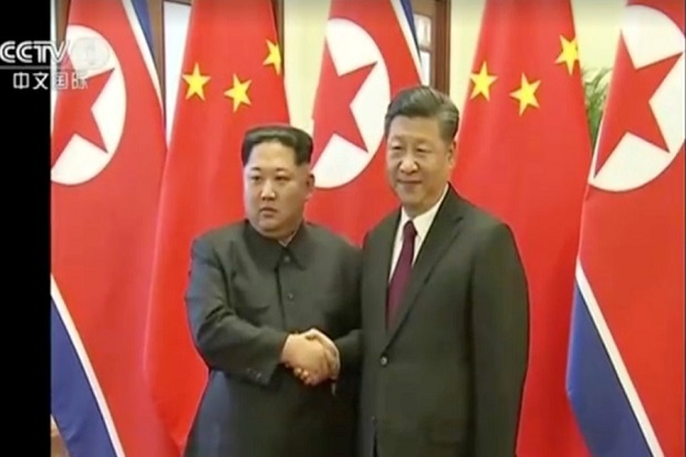 Kim Jong-un Temui Xi...