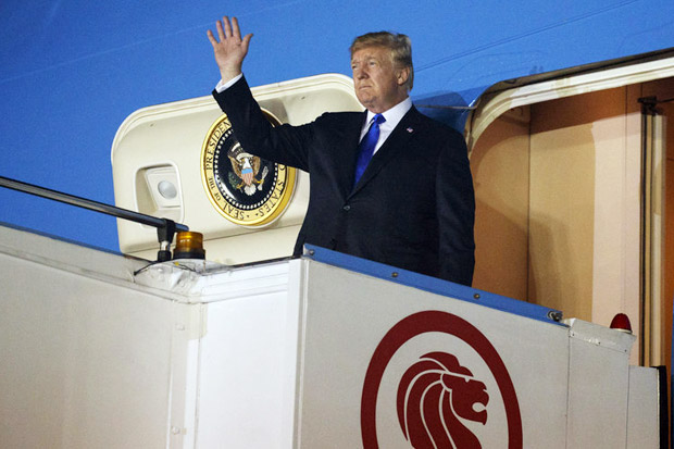 Tiba di Singapura, Trump...