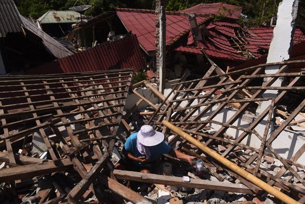 Korban Gempa Lombok...
