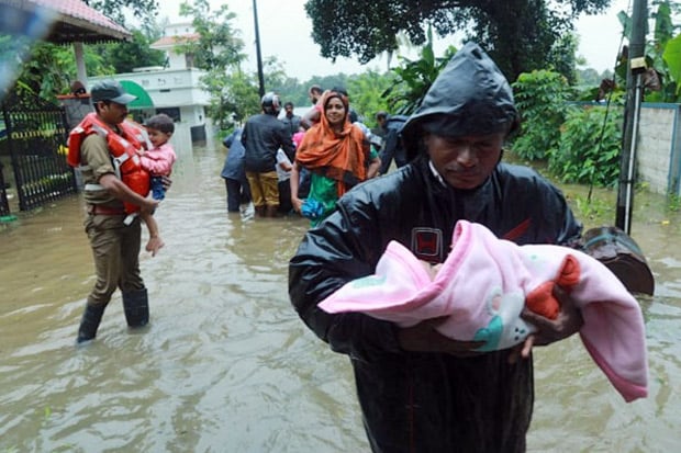 Korban Banjir di India...
