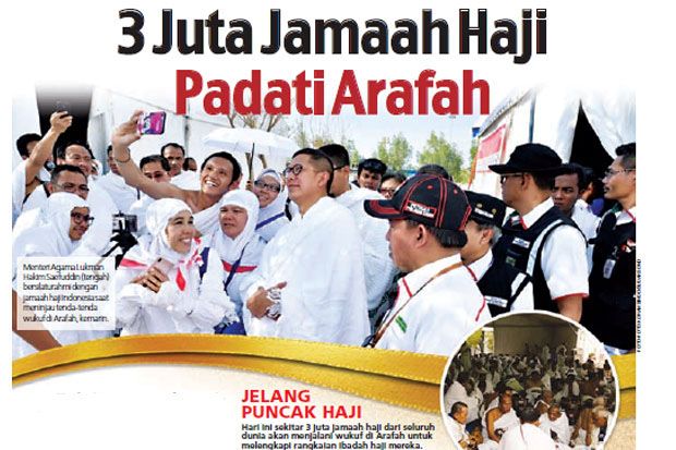 3 Juta Jamaah Haji Padati...