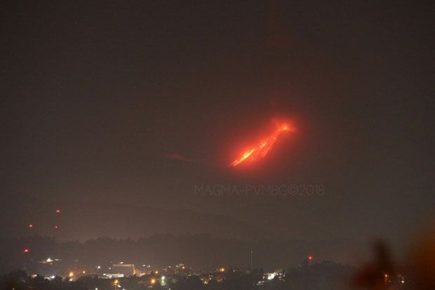Gunung Soputan Keluarkan...