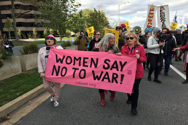 Protesters March Against...