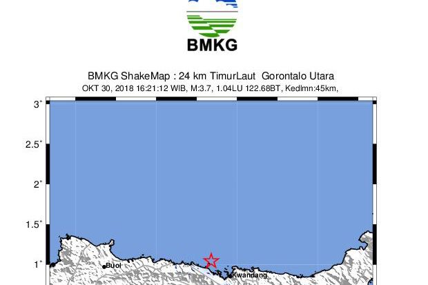 Gempa 3,7 SR Guncang...