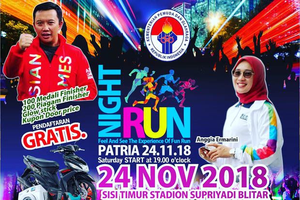 Acara Night Run Kemenpora...