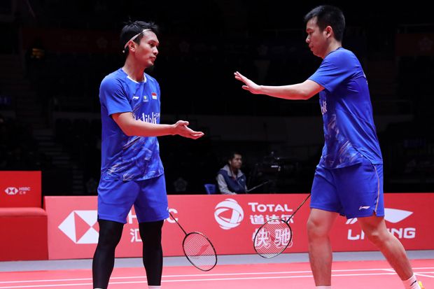Pasangan Ahsan/Hendra...