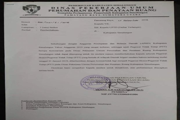 Tenaga Honor Diberhentikan...