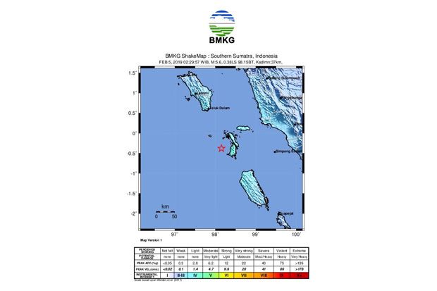 Gempa Berkekuatan 6,1...
