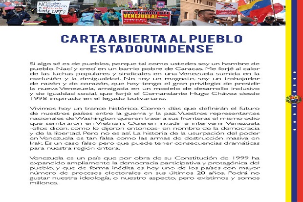 Maduro Kirim Surat Terbuka...