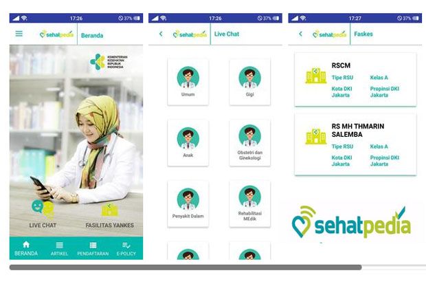 Sehatpedia, Aplikasi...