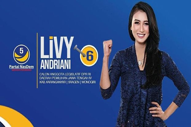 Caleg Nasdem Livy Andriany...
