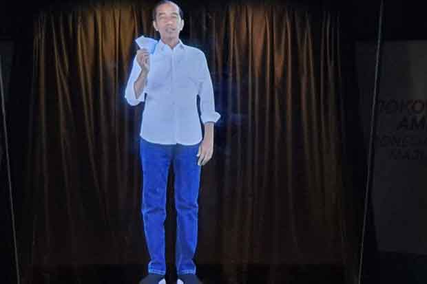 Kampanye Hologram Jokowi-Maruf...