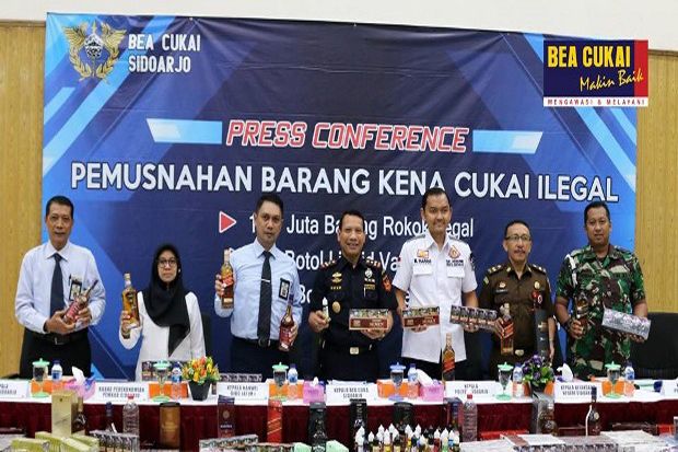 Bea Cukai Sidoarjo Musnahkan...