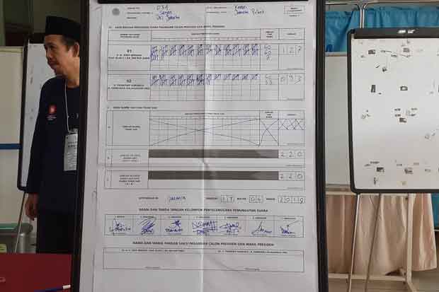 Hasil di TPS RSCM Jokowi-Maruf...