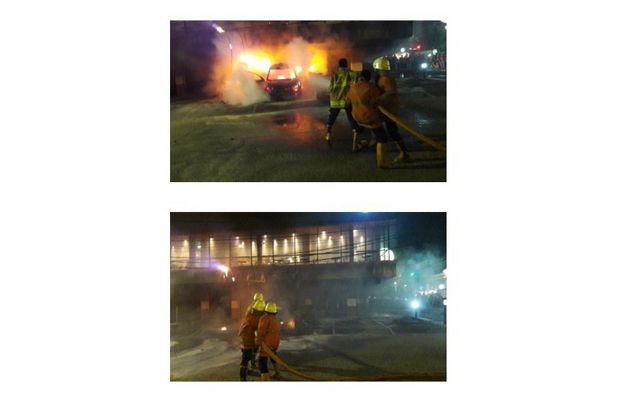 Minibus Terbakar di...