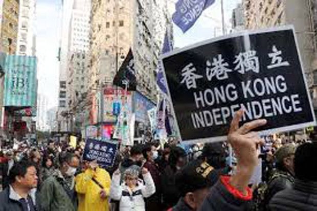 Demonstran Hong Kong...