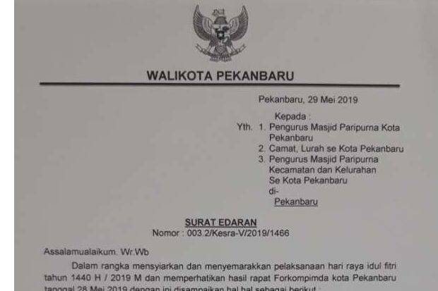 Takbiran di Pekanbaru...